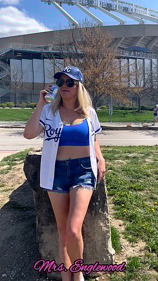 Wow, Check Out This Busty Blonde's Big Tits at a Baseball Game!'