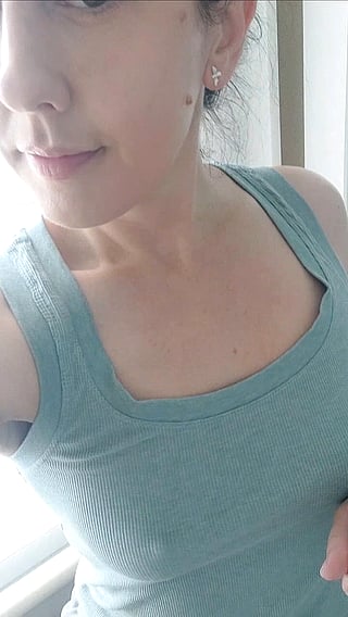 45-Year-Old MILF Teases in Blue'