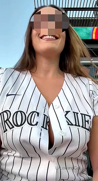 Titty Flashing at the Game: Big Boobs and MILF Fun'