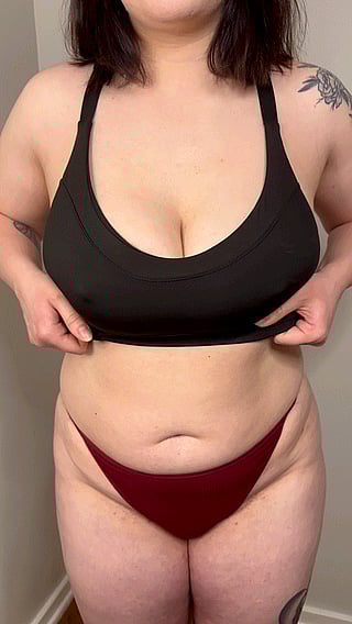 Titty Drop: When the sports bra is too small'