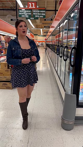 I Think He Knew What I Was Up To: Big Tits Flashing in Public'