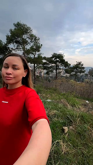 Cute 34yo C-Cup Tits Saying Hi Outdoors'