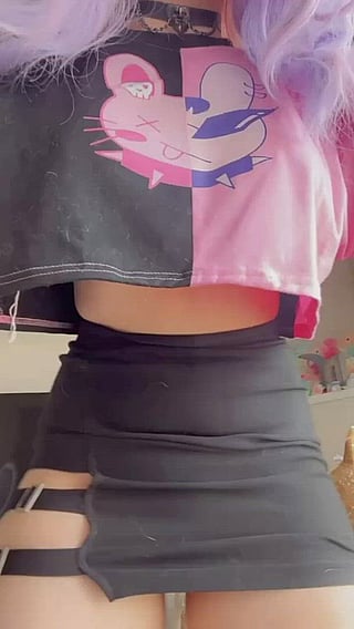 Goth Chick with Big Tits: Irresistible Alt Pussy and Titty Drop'