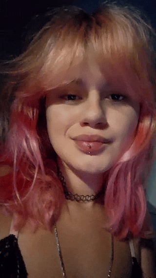 Squeeze Hard Hm: Pink Hair, Pink Lipstick, and a Piercing'
