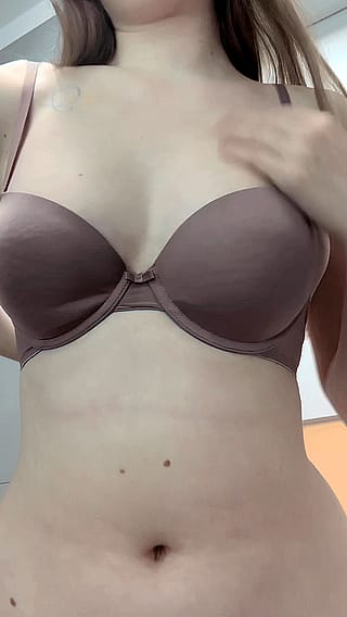 my new bra falls right off in front of you! [reveal]'