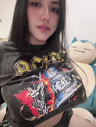 Asian Chick with Big Tits Goofing Off'
