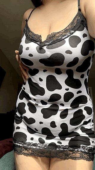 Showing off my body in a revealing dress'