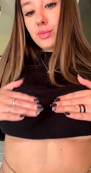 Bored Teen Shows Off Her Boobs on OnlyFans'