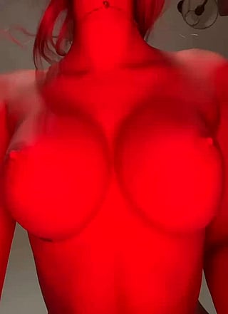 Busty Babe Flashing Her Bolted Boobs'