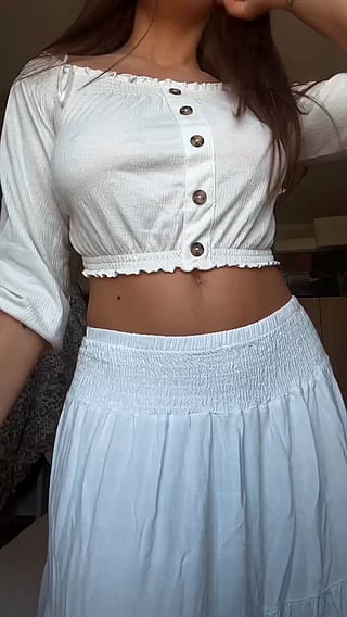 Summer Outfit On or Off: Boobs, Blowjob, and Cute MILF Masturbating'