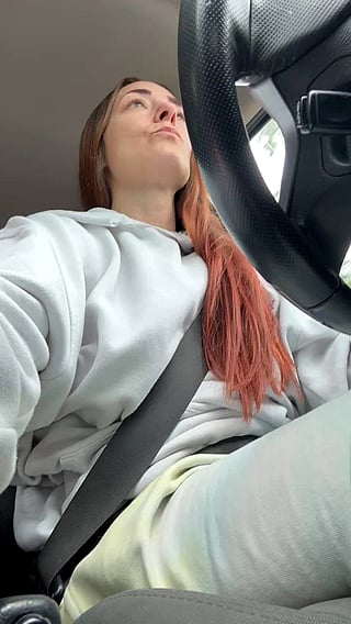 Redhead Flashes Construction Guys'