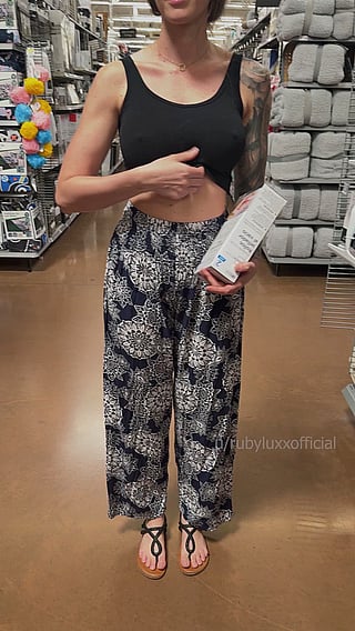 Big Tits Show Off Their Goods in Walmart'
