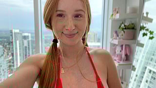 Is it true men get turned on by small boobs? Cute girl shows off her natural tits!'