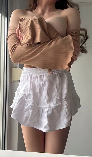 Show Off Your Boobs: A Cute Brunette's Homemade Video'