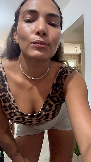 B Cup Natural Brunette Solo Tits Show'