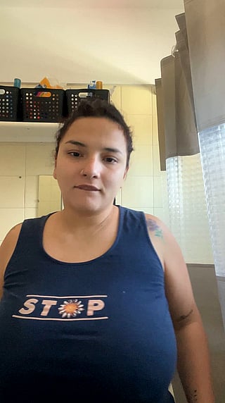 Chubby BBW Revealing Her Saggy Tits'