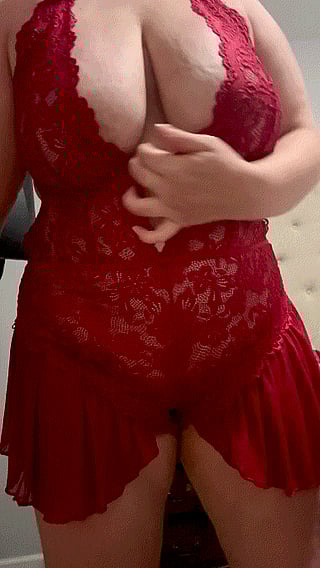 Red Lacey Dress: A Woman's Wet Dream'