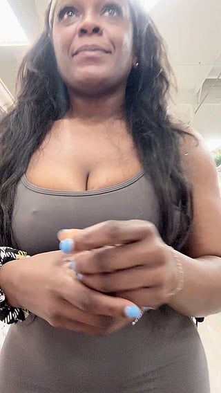 Showing off my boobs in public'