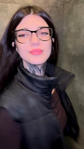 Busty Brunette Boob-Barer in Restaurants'