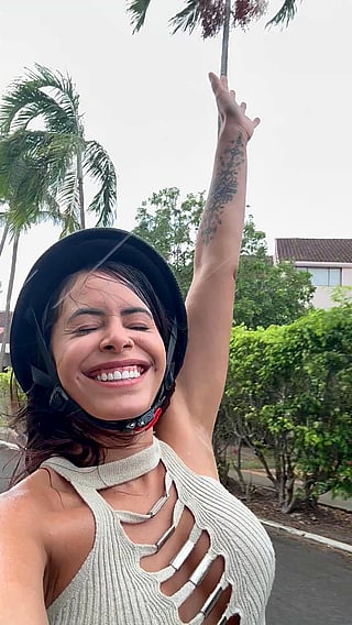 Motorcycle Ride with Big Tits and Boobs'