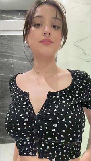 Big Tits Reveal: Cute Brunette Boobs'