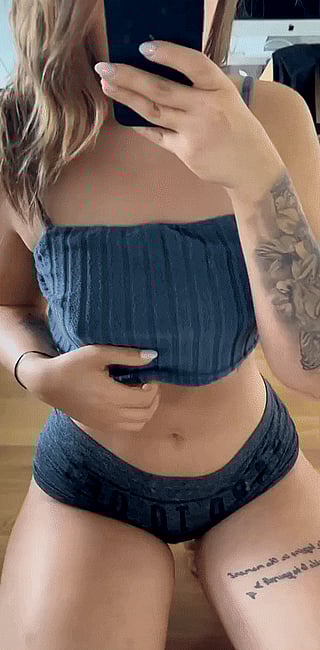 No Bra Needed: Woman Shows Off Her Bare Chest'