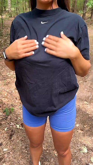 Reveal My Big Naturals in the Woods'