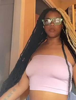 I hope my neighbor didn't see me through my window - Ebony, Glasses, Tits'