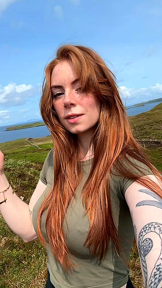 Redhead Reveals Scottish Highlands Beauty: Big Tits, Boobs, and Cute'