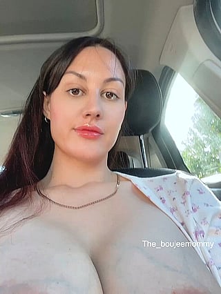E Cup Natural's Long Boring Drive: How to Entertain Yourself with Big Tits'