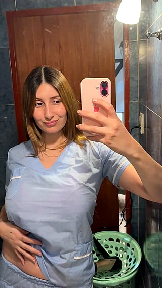 Stacked Nurse Selfie: Big Tits, Boobs, MILF, Natural Tits, Tits'