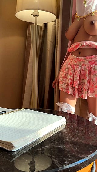 Asian Big Tits Tease: 'You love how they sit, right''