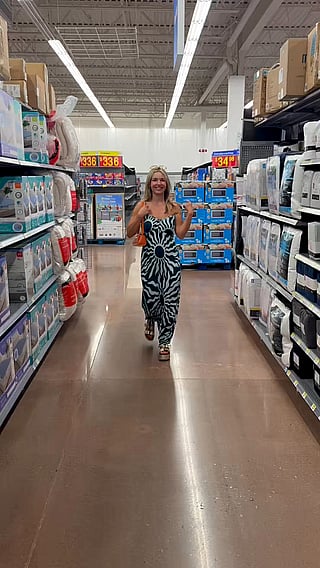 Blonde MILF Teases in Public Store'