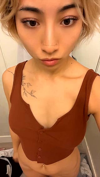 Unlock the Door for This Asian Babe with Cute Boobs'