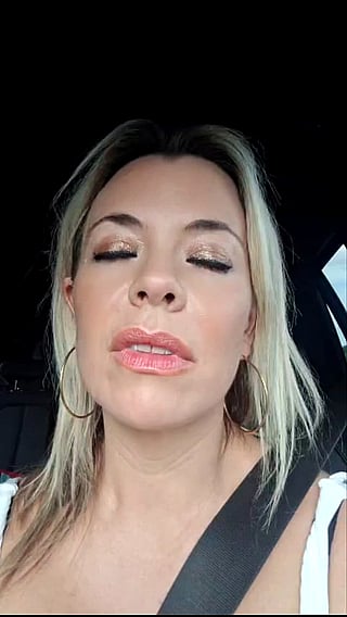 Blonde MILF with Big Tits in the Car'