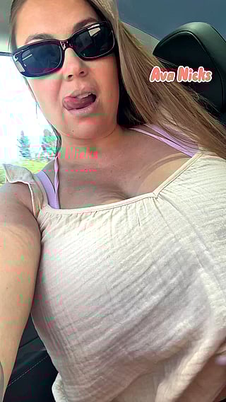 Ava Nicks Flashes Her Huge Jugs at the Next Red Light'