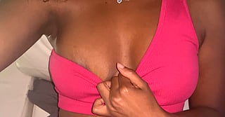 Pink Bitch Exposes Her Small Tits on OnlyFans'