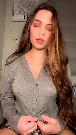 It's much better when I open the buttons on my blouse and out of nowhere a huge, natural tits pops out (REVEAL)'