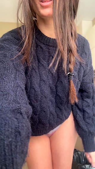 this sweater does a wonderful job hiding my natural boobs'