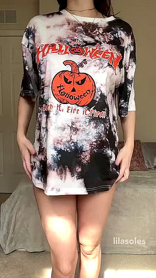 I have a cute little body hiding under my Halloween shirt'