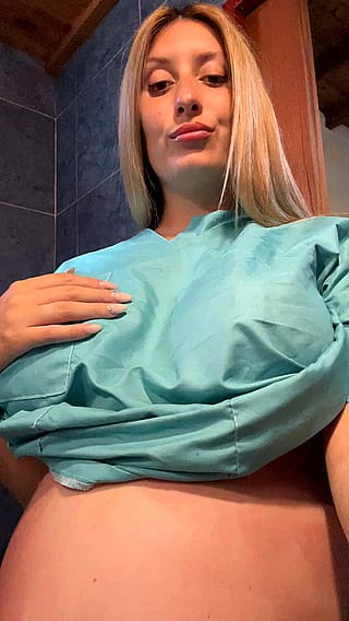 Titty flash from the most stacked nurse in the neighborhood'