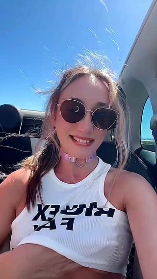 Joyride with Nipple Piercing and Tits Out'