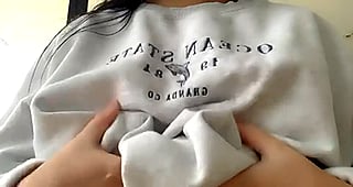 Perky DDDs Showing Off: A Busty Brunette's TikTok Moment'