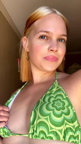 Blonde Tease: Small Boobs, Cute Nipples, and Amateur Tits'