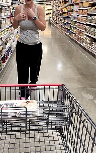 Grocery Store Drop: Big Tits, Boobs, and a Titty Flash'